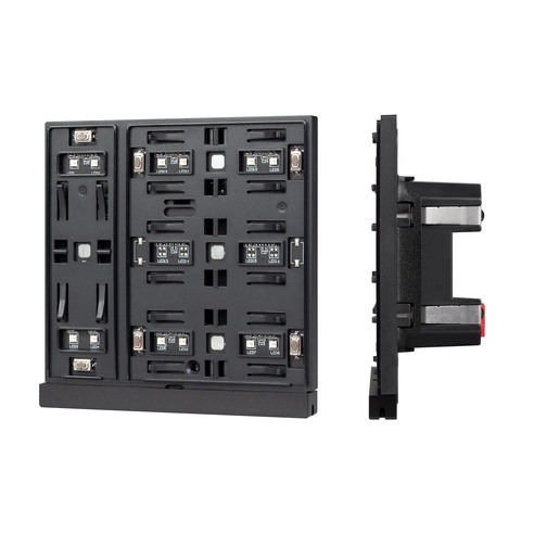 INTELLIGENT ARLIGHT Механизм панели KNX-303-22-IN Black (Bus) (IARL, IP20 Пластик, 2 года)
