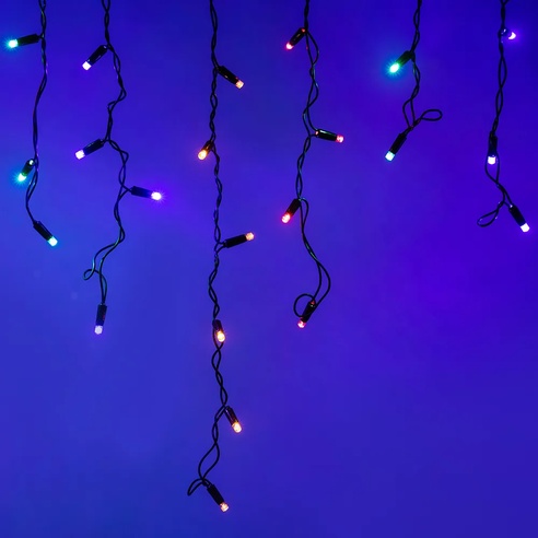 Светодиодная гирлянда ARD-EDGE-CLASSIC-2400x600-BLACK-88LED-LIVE RGB (230V, 6W) (Ardecoled, IP65)