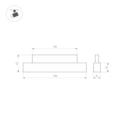 Светильник MAG-ORIENT-FLAT-L350-12W Day4000 (BK, 100 deg, 48V, DALI) (Arlight, IP20 Металл, 5 лет)