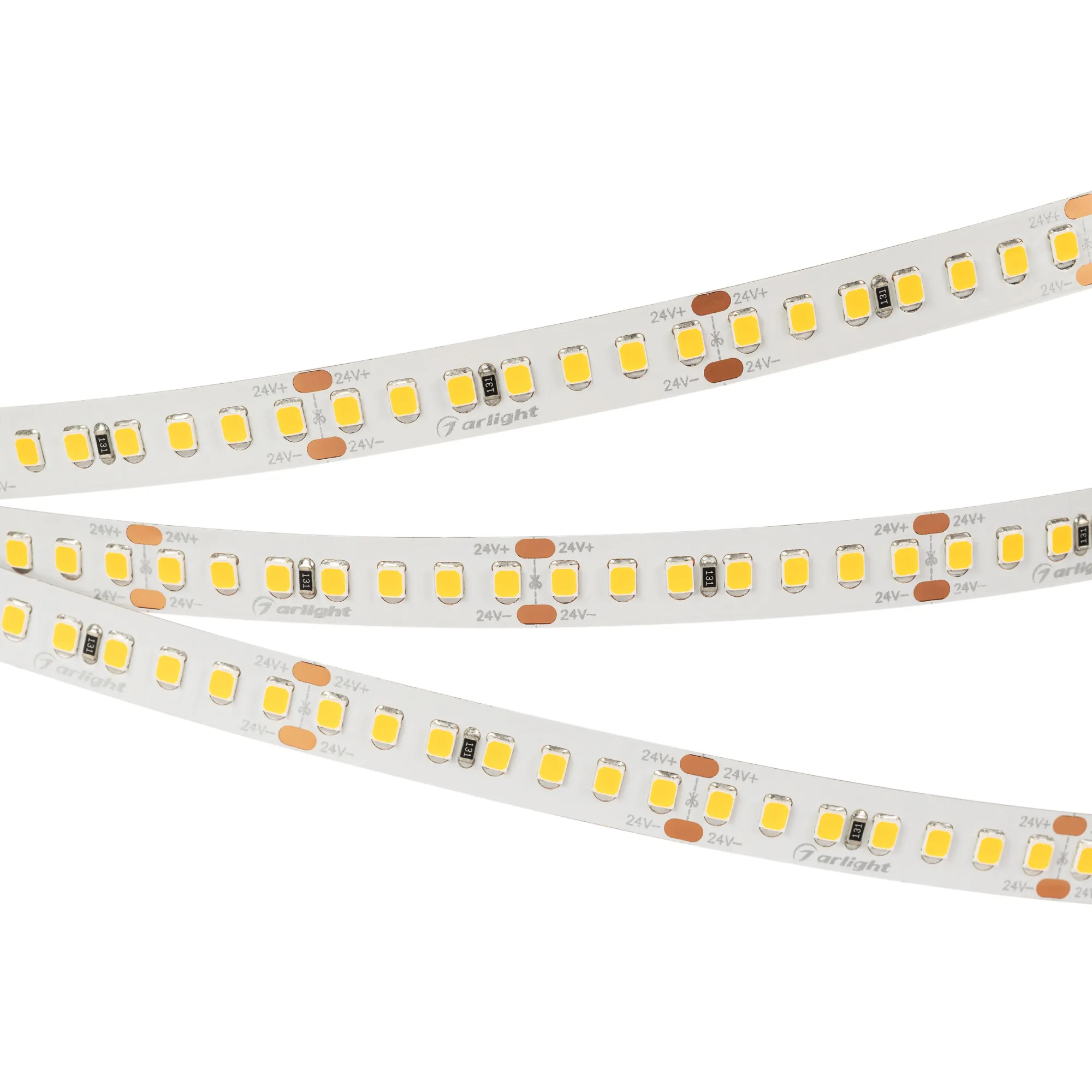 Лента светодиодная RT 2-5000 24V Warm2700 3x (2835, 840 LED, LUX) (Arlight, 17 Вт/м, IP20)
