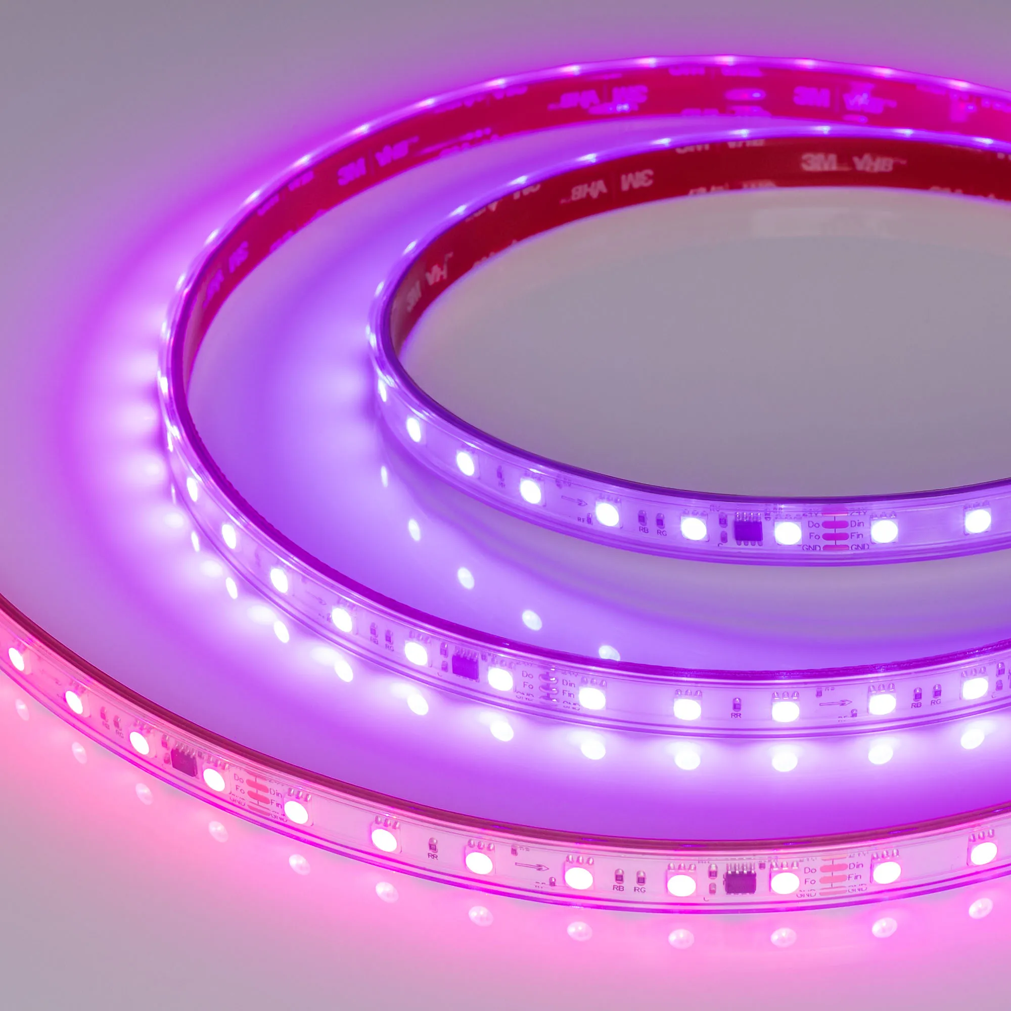 Лента светодиодная герметичная SPI-PFS-B60-12mm 24V RGB-PX6-BPT (12 W/m, IP68, 5060, 5m) (Arlight, бегущий огонь) - изображение товара