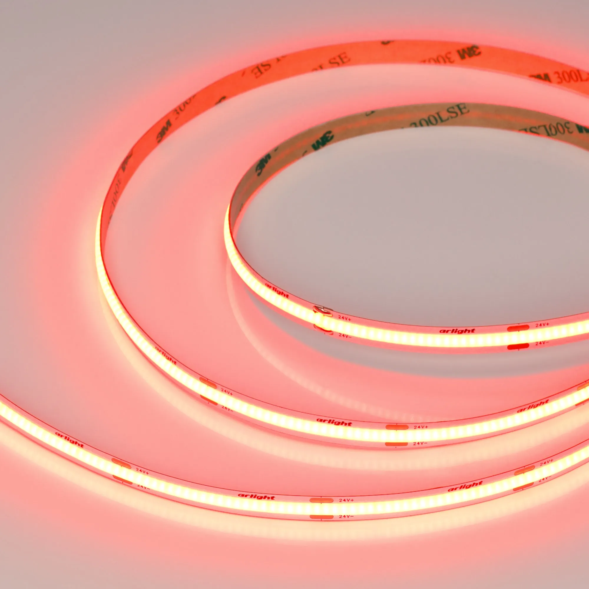 Лента светодиодная COB-X480-8mm 24V Red (8 W/m, IP20, 5m) (Arlight, -) - изображение товара