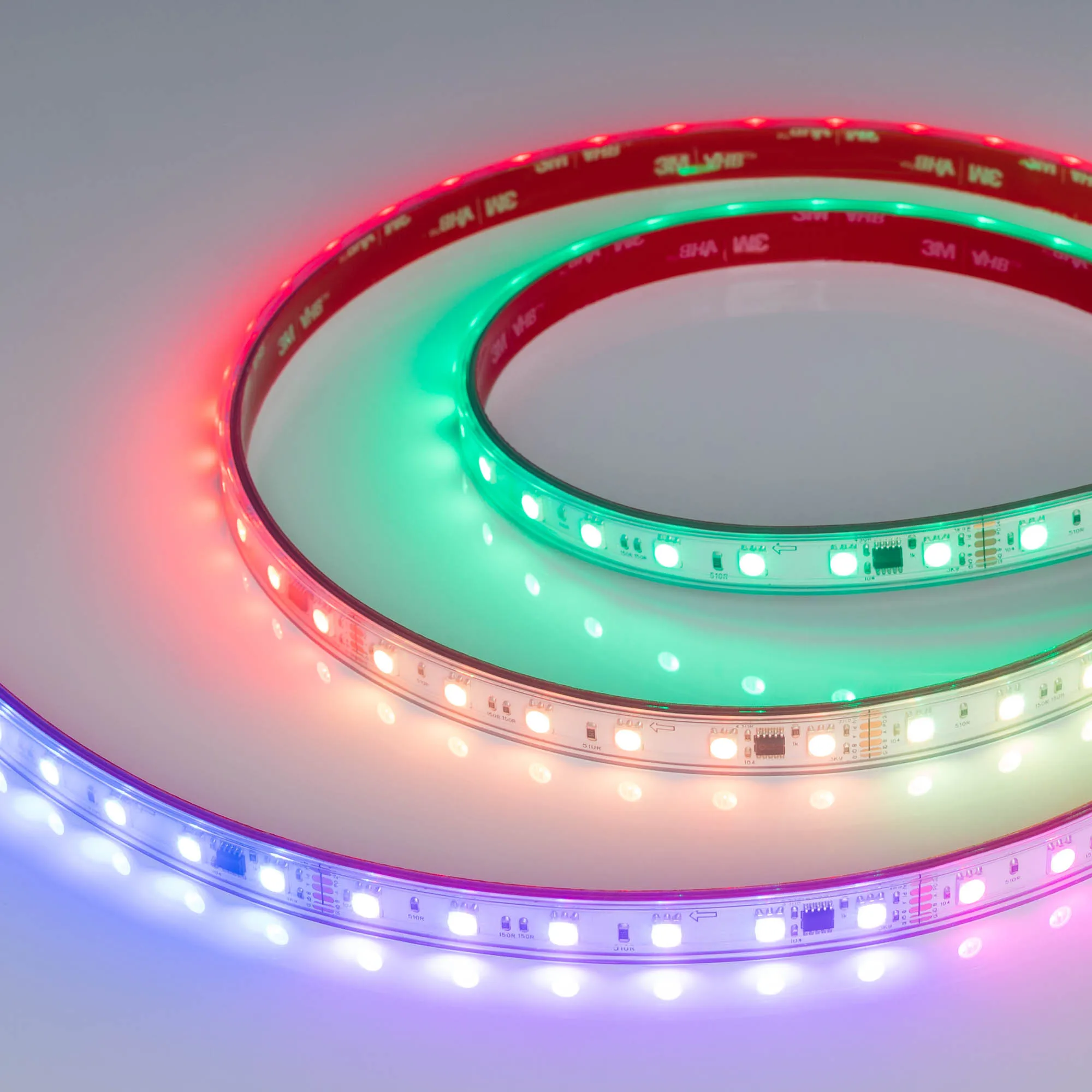 Лента светодиодная герметичная DMX-PS-B60-12mm 24V RGB-PX6 (14 W/m, IP67, 5060, 5m) (Arlight, -) - изображение товара